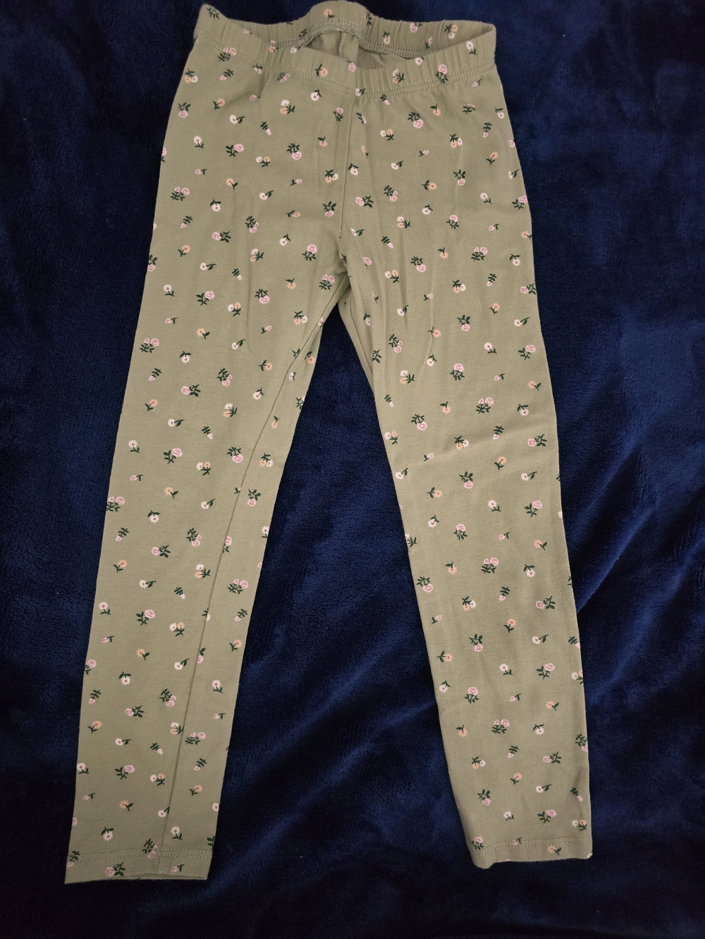 Cat & Jack Olive Green Floral Printed Leggings